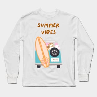 Summer Vibes Sloth Long Sleeve T-Shirt